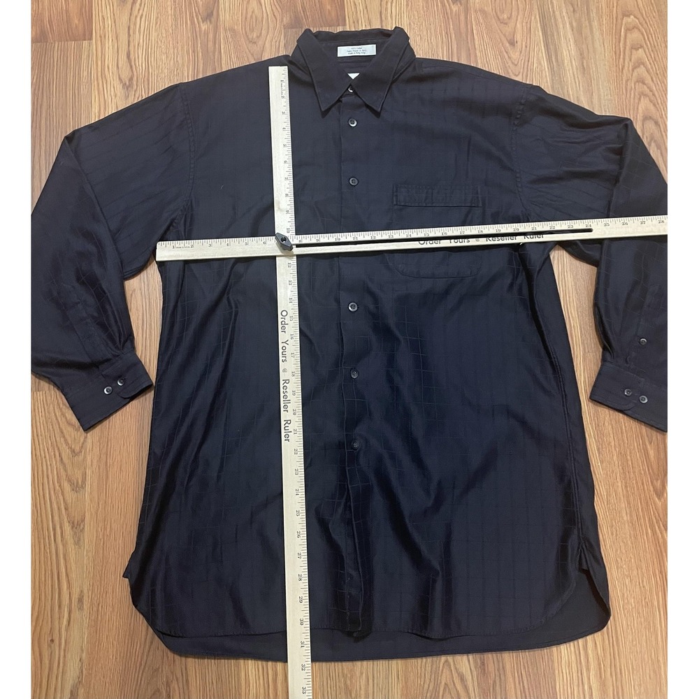 John W Nordstrom Shirt Mens Large Classic Fit Black Check Long Sleeve - Picture 10 of 12